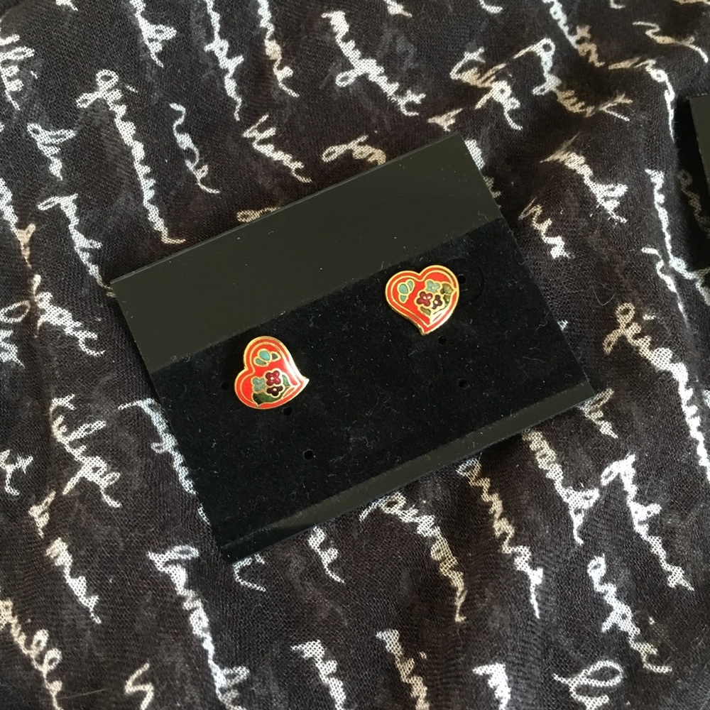 Enamel heart earrings ❤️️❤️️❤️️
